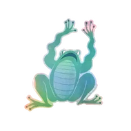 Panic Frog Holographic Sticker