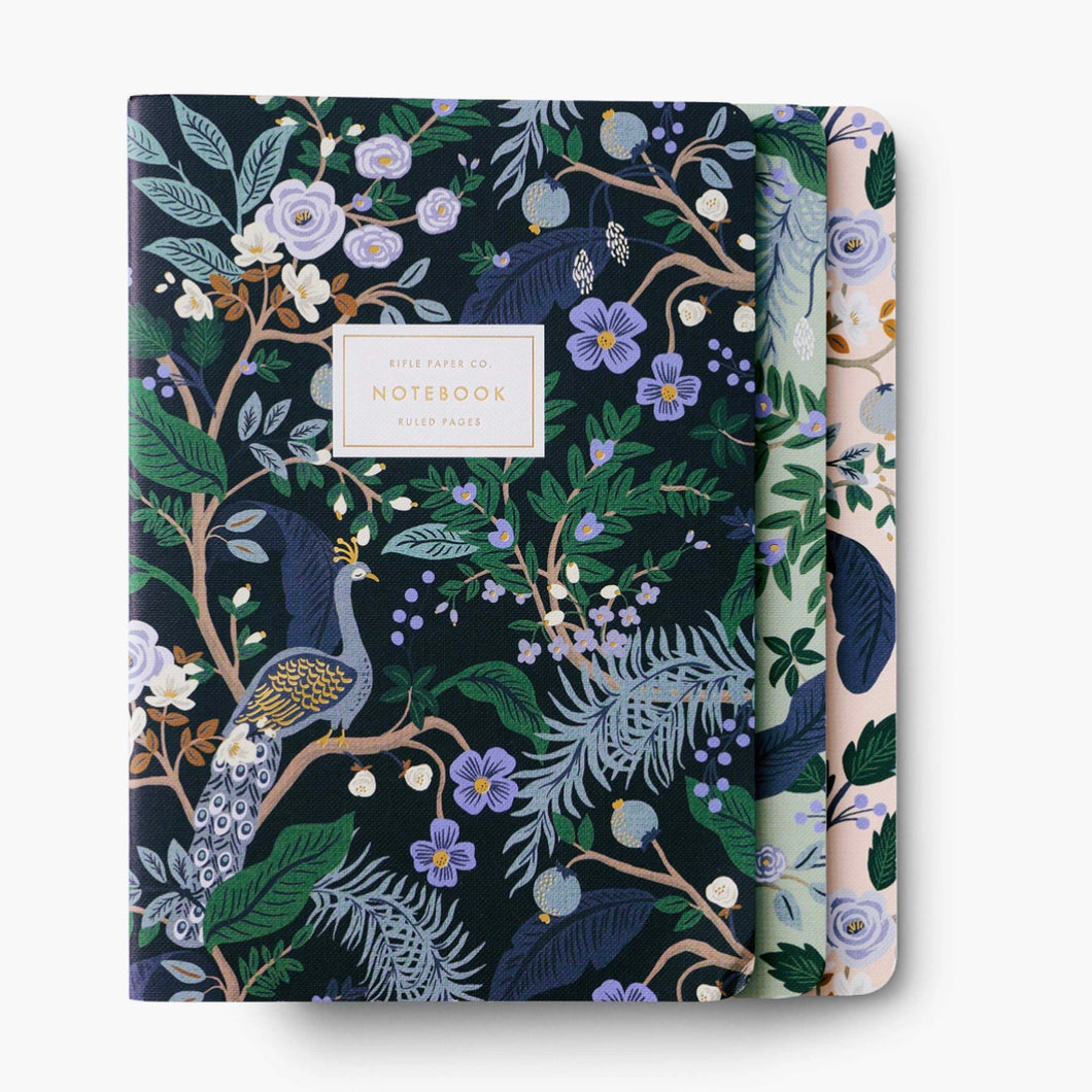 Peacock Stitched Notebook Set - Tigertree