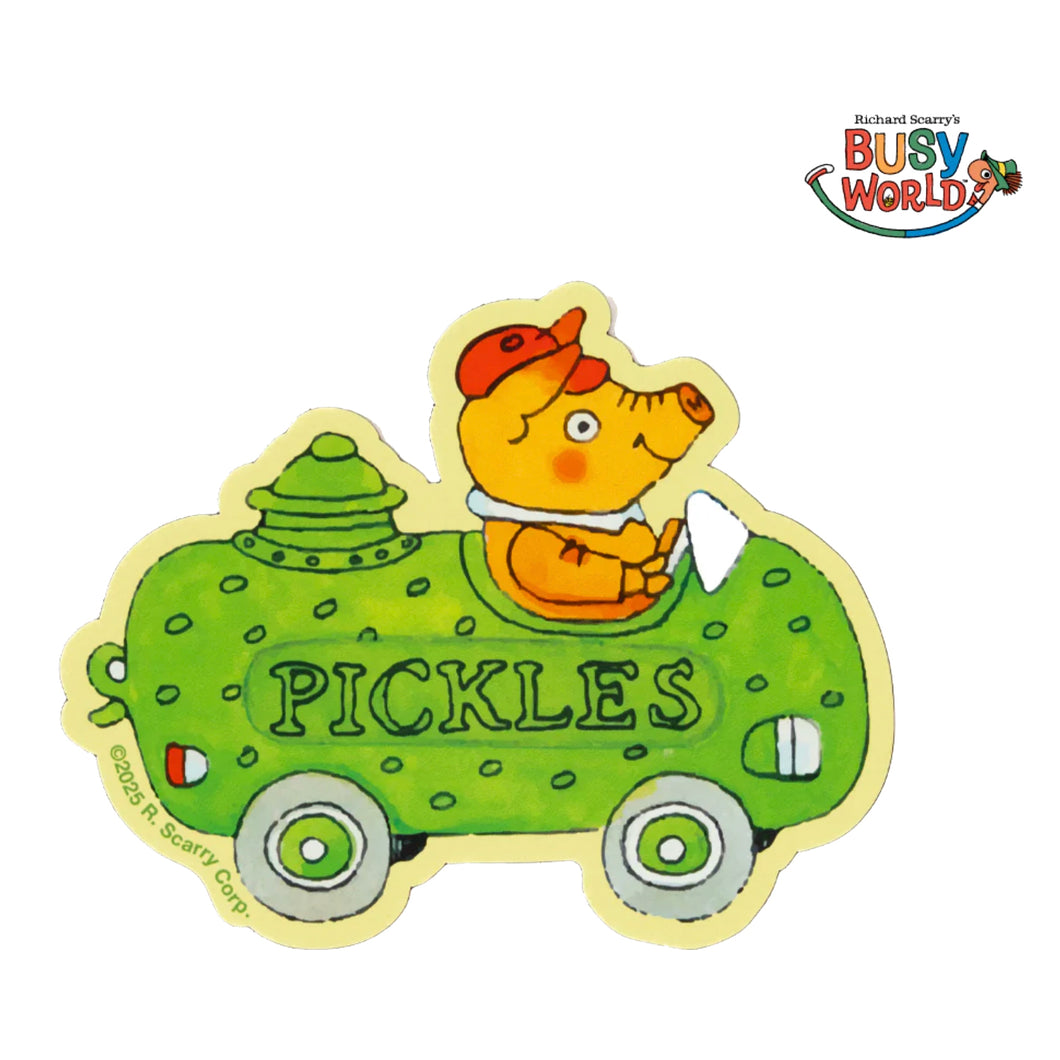 Richard Scarry Pickle Car Magnet