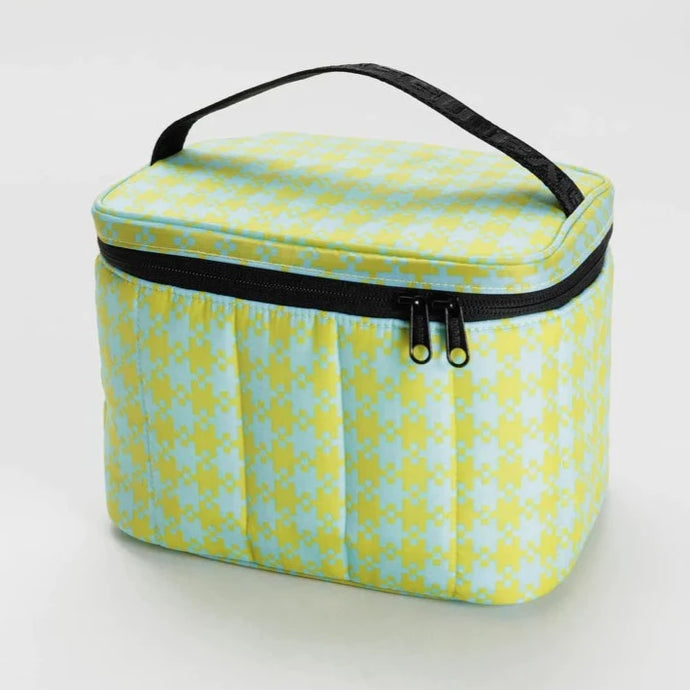 Puffy Lunch Bag - Mint Pixel Gingham - Tigertree