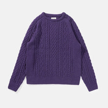 Load image into Gallery viewer, Mohair Fisherman&#39;s Knit - Plum
