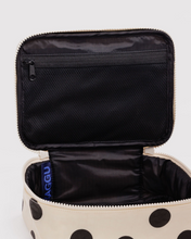 Load image into Gallery viewer, Small Cosmetic Case - Cream and Black Polka Dot
