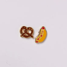 Load image into Gallery viewer, Hot Dog and Pretzel Earrings
