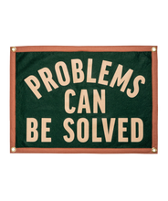 Load image into Gallery viewer, Problems Can Be Solved Camp Flag - Seth Godin x Oxford Pennant
