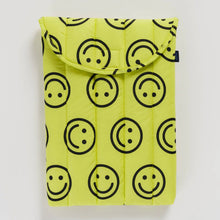 Load image into Gallery viewer, Puffy Laptop Sleeve 13/14&quot; Yellow Happy - Tigertree
