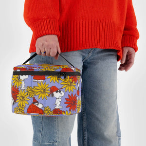 Puffy Lunch Bag - Floral Snoopy