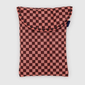 Puffy Tablet Sleeve 8" - Pink Brown Check