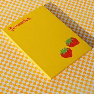 Remember Strawberry Notepad