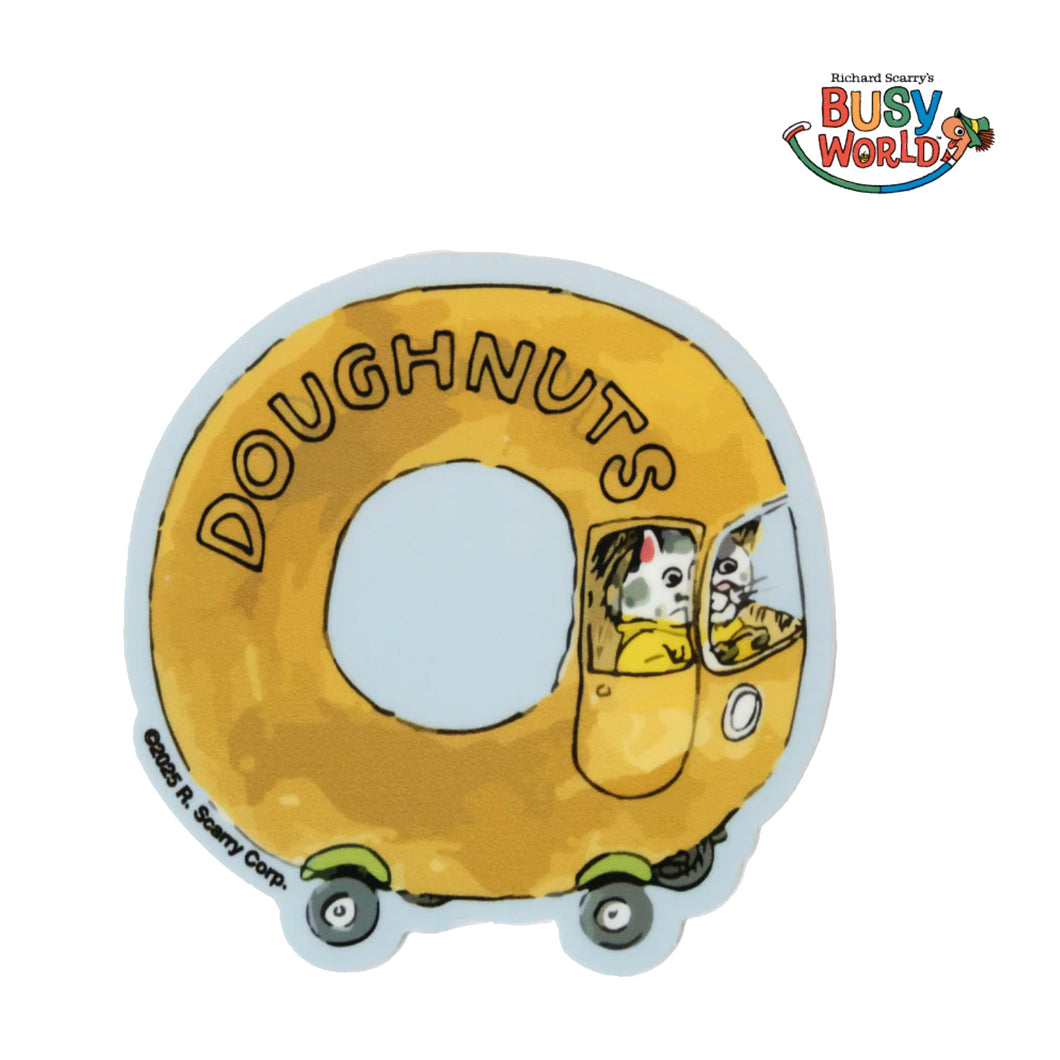 Richard Scarry Doughnut Car Sticker