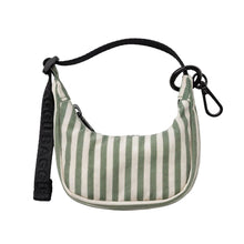 Load image into Gallery viewer, Crescent Bag Charm - Sage Stripe
