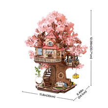 Load image into Gallery viewer, DIY Wooden Puzzle: Sakura Tree House
