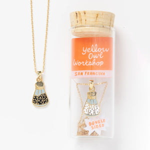 Salt & Pepper Double-Sided Pendant Necklace