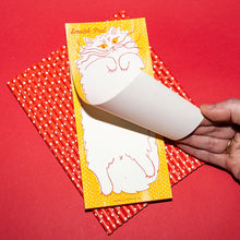 Load image into Gallery viewer, Scratch Pad Cat Risograph Notepad
