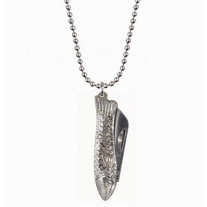 Silver Fish Knife Necklace