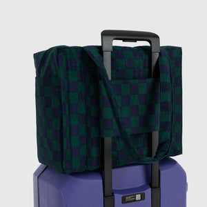 Small Cloud Carry-on - Navy Green Check