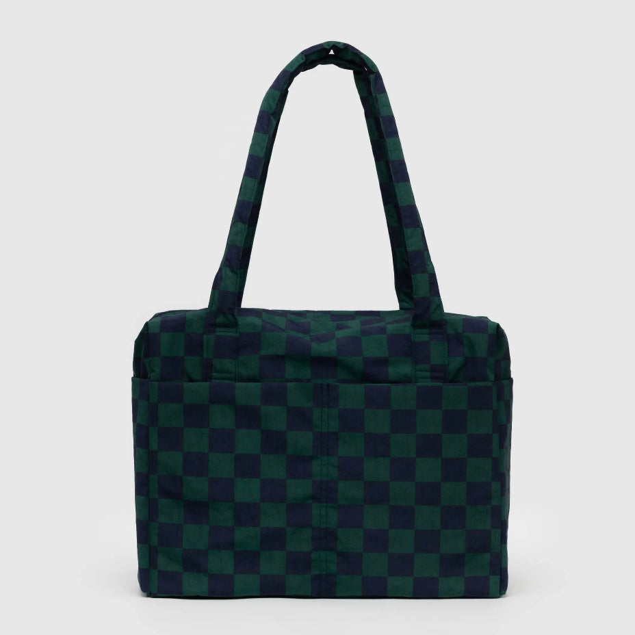 Small Cloud Carry-on - Navy Green Check