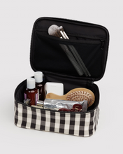 Load image into Gallery viewer, Small Cosmetic Case - Black and Cream Gingham
