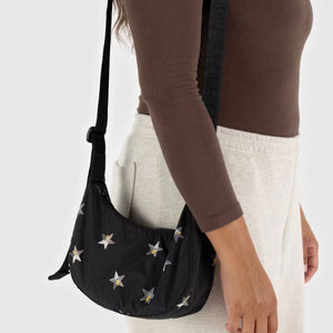 Small Nylon Crescent Bag - Stars