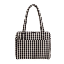 Load image into Gallery viewer, Small Cloud Carry-On - Black and Cream Gingham
