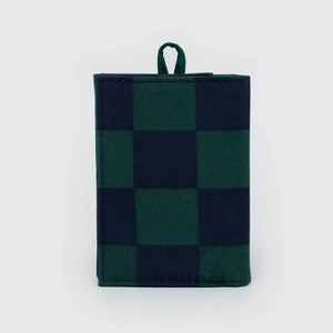 Snap Wallet - Navy Green Check