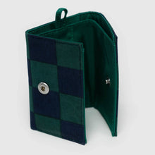 Load image into Gallery viewer, Snap Wallet - Navy Green Check
