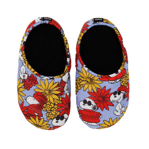 Puffy Slippers - Floral Snoopy