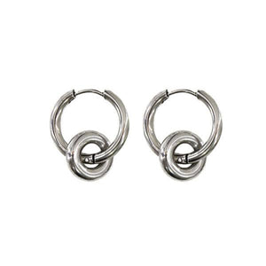 Silver Donut Hoops- Stainless Steel