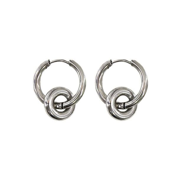 Silver Donut Hoops- Stainless Steel