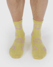Load image into Gallery viewer, Crew Sock - Straw Happy - Tigertree
