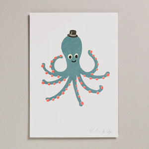 Teal Octopus Print - Tigertree