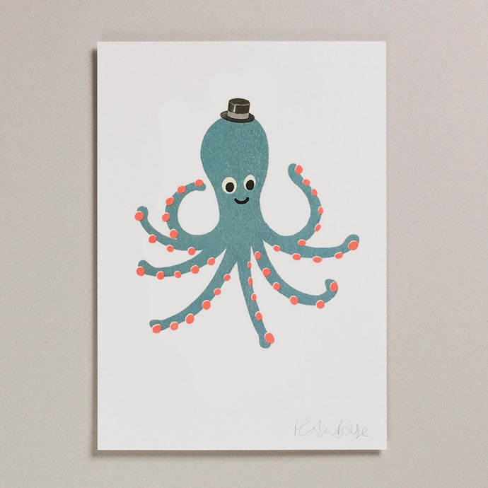Teal Octopus Print - Tigertree