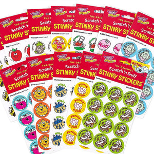 Stickers on Parade sticker collector album with various stickers displayed in front