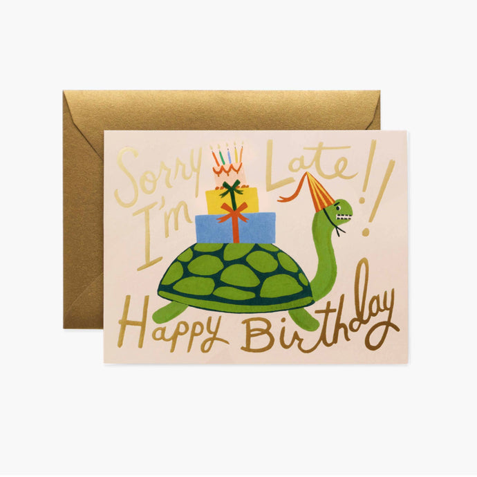 Turtle Belated Birthday Card - Tigertree