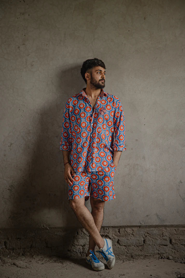 Udai Handblock Printed Cotton Shirt