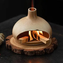 Load image into Gallery viewer, Wabi-Sabi Style Ceramic Incense Burner - Bone
