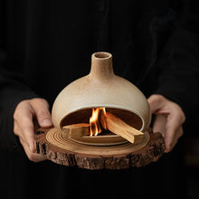 Load image into Gallery viewer, Wabi-Sabi Style Ceramic Incense Burner - Bone
