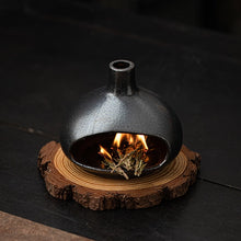 Load image into Gallery viewer, Wabi-Sabi Style Ceramic Incense Burner - Black
