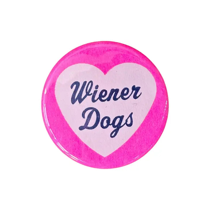 I Love Wiener Dogs Button - Tigertree