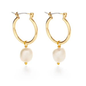 Pearl Hoop Earrings - Tigertree