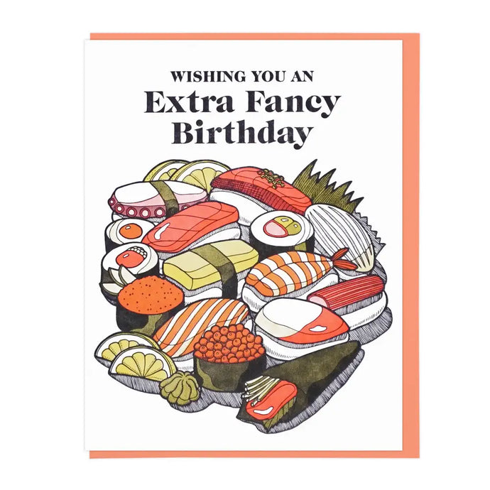 Extra Fancy Sushi Birthday Card - Tigertree