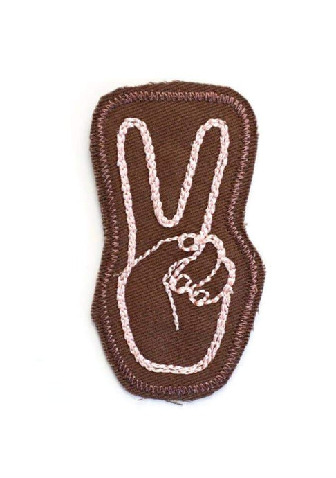 Brown Peace Stitched Patch - Tigertree