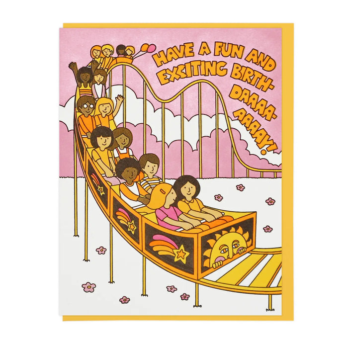Rollercoaster Birthday Card - Tigertree