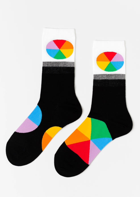 Women's Color Wheel Crew Socks - Tigertree