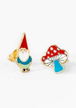 Load image into Gallery viewer, Gnome And Mushroom Earrings - Tigertree

