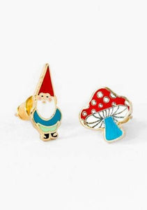 Gnome And Mushroom Earrings - Tigertree