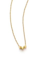 Load image into Gallery viewer, Three Tiny Faceted Gold Beads Necklace - Tigertree
