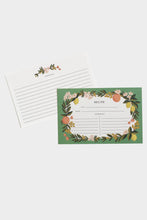 Load image into Gallery viewer, Citrus Floral Recipe Cards - Tigertree
