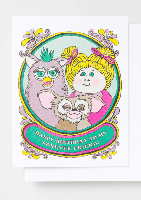 Happy Bday Forever Friend Risograph Card - Tigertree