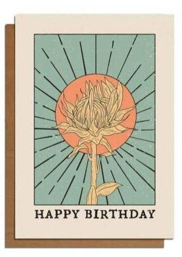 Happy Birthday Flower Card - Tigertree