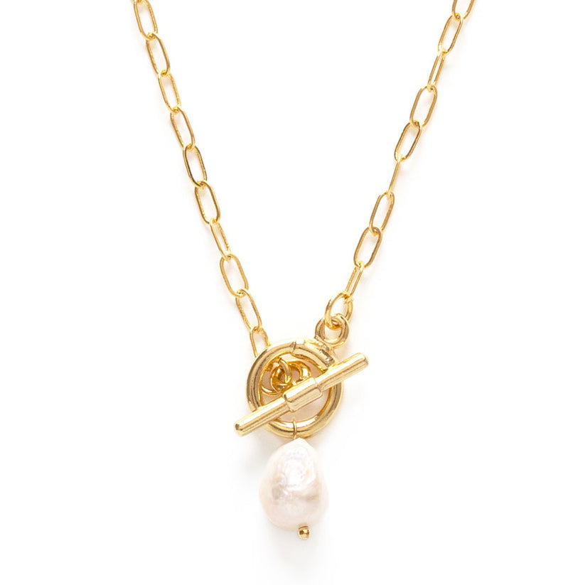 Madeleine Toggle Clasp Freshwater Pearl Necklace – Aurous Atelier